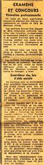 EXAMENS ET CONCOURS 1962